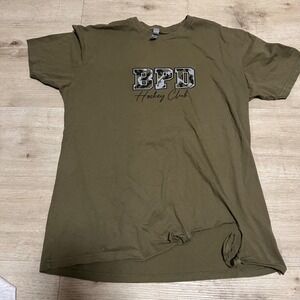 Boston Police BPD Hockey‎ Club Mens Shirt Sz L Green READ